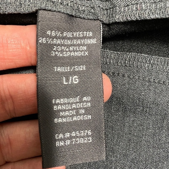Suzy Shier Women's Charcoal High Rise Pull On Dress Pants Size Large - Picture 4 of 8